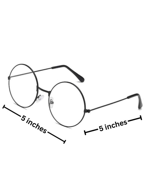 BookMyCostume Black Spects Harry Potter Glasses Bose Netaji Drama Theater Spectacles for Role Play Costume Accessory