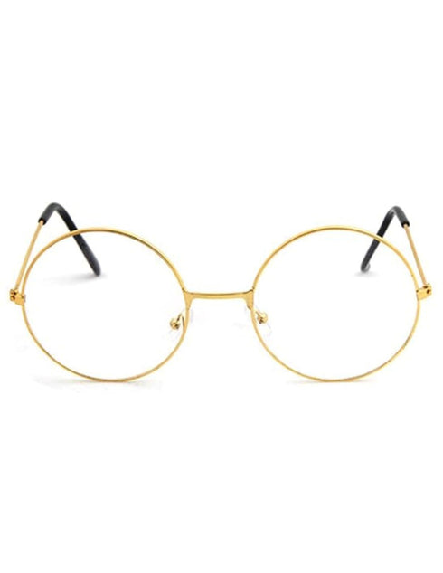 BookMyCostume Golden Spects Gandhiji Glasses Santa Claus Scholar Drama Theater Spectacles for Role Play Costume Accessory | Kids