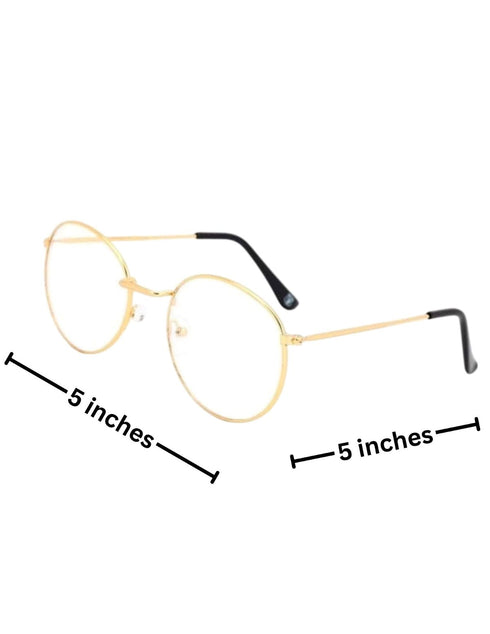 BookMyCostume Golden Spects Gandhiji Glasses Santa Claus Scholar Drama Theater Spectacles for Role Play Costume Accessory | Kids