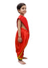BookMyCostume Red Dhoti with Patka Indian Folk Cultural Role Play Dress | Indian Traditional Costume for Boys