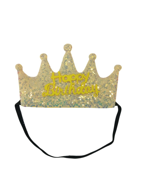 BookMyCostume Assorted Glowing LED Happy Birthday Headband Crown Accessories for Girls – 3 Modes Changing Lights, Sparkly Birthday Crown with Adjustable Size for Party and Celebration
