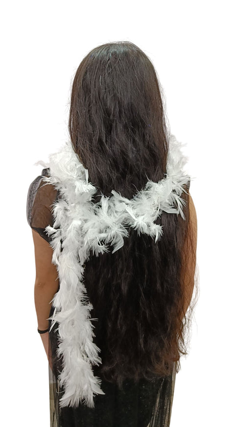 BookMyCostume Fluffy Feather Boa Stole | Soft Feathers Scarf Evening Dress Accessory for Girls | Perfect for Dance Accessory, Costume Parties & Stylish Feather Dress Look