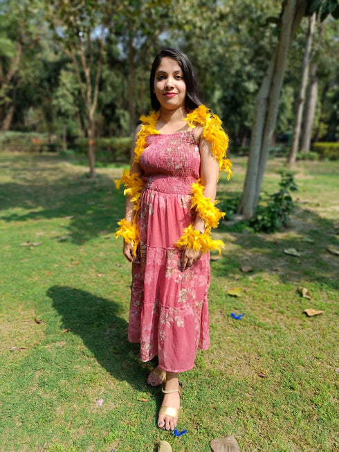 BookMyCostume Fluffy Feather Boa Stole | Soft Feathers Scarf Evening Dress Accessory for Girls | Perfect for Dance Accessory, Costume Parties & Stylish Feather Dress Look