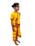 Yellow & Red Bharatanatyam Saree Indian Classical Dance Costume for Girls | Kids & Adult Fancy Dress Costume