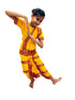 BookMyCostume Yellow & Red Bharatanatyam Saree Indian Classical Dance Costume for Girls | Kids & Adult Fancy Dress Costume