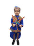 BookMyCostume Blue Gujarati Kedia with Dhoti & Turban Cap With A Pair of Dandiya Sticks – Traditional Outfit with State Artwork & Gota Work for Navratri & Festivals | Gujarat Fancy Dress Costume For Kids & Adults