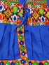 Blue Gujarati Kedia with Dhoti & Turban Cap With A Pair of Dandiya Sticks – Traditional Outfit with State Artwork & Gota Work for Navratri & Festivals | Gujarat Fancy Dress Costume For Kids & Adults