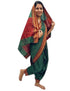 Traditional Marathi Dress for Girls | Dark Green Nauvari Saree for Kids with Blouse | Fisherwoman Costume for Kids | Indian Cultural State Dress