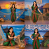 Traditional Marathi Dress for Girls | Dark Green Nauvari Saree for Kids with Blouse | Fisherwoman Costume for Kids | Indian Cultural State Dress
