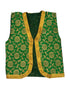 Green Qawwali Jacket & Cap Combo for Kids | Green Embroidered Ethnic Fancy Dress Costume | Sufi Singer Kurta Style Waistcoat & Head Cap for Theme Parties & Stage Shows