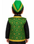 Green Qawwali Jacket & Cap Combo for Kids | Green Embroidered Ethnic Fancy Dress Costume | Sufi Singer Kurta Style Waistcoat & Head Cap for Theme Parties & Stage Shows