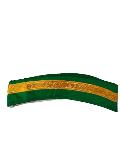 Green Qawwali Jacket & Cap Combo for Kids | Green Embroidered Ethnic Fancy Dress Costume | Sufi Singer Kurta Style Waistcoat & Head Cap for Theme Parties & Stage Shows