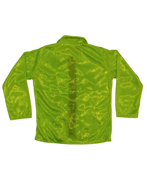 Light Green Western Dance Costume for Boys | Full Sleeves Sequin Collared Shirt with Matching Pants | Nylon & Sequence Dance Costume for Boys | Stylish Fancy Dress for Kids