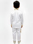 White & Golden Sequin Western Dance Costume for Boys | Stylish Shiny Full Sleeve Shirt and Pant Set with Zipper Closure | Dance Costume for Boys | Fancy Dress for Boys