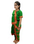 Bharatanatyam Costume for Girls and Women – Green with Red Border | Classical Dance Dress | Indian Dance Dress for Girls | Traditional Dance Outfit