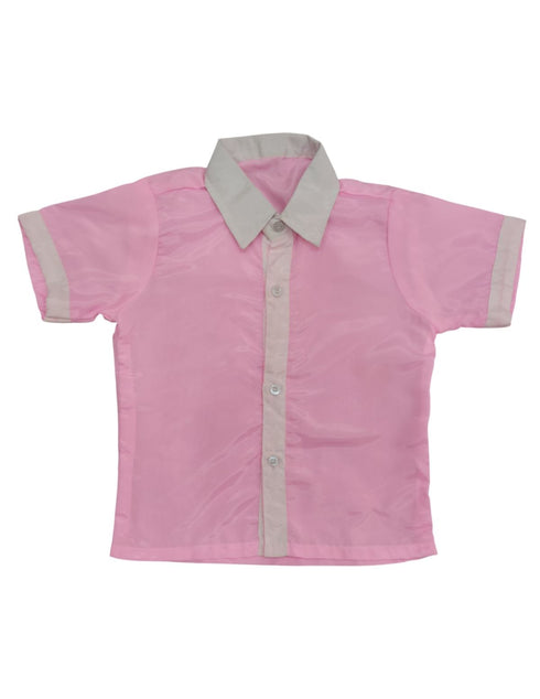 Boy Dangri Style Costume Set | Pink Shirt with Denim Dangri Style Shorts & Colorful Tie | Fancy Dress Costume for Role Play | Boys