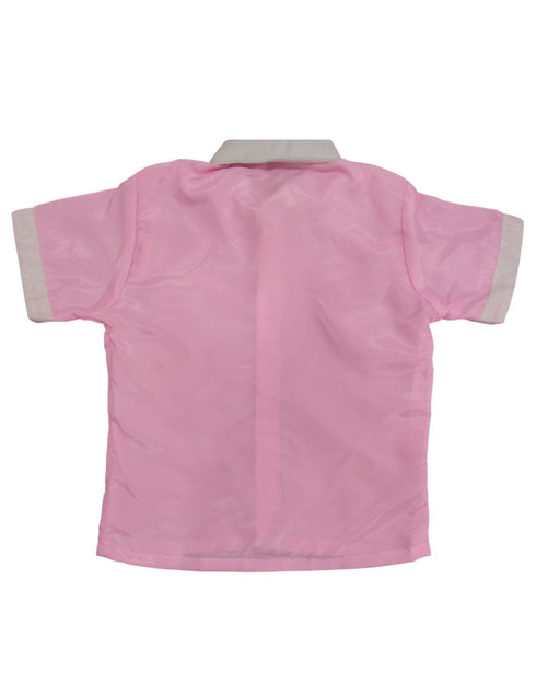 Boy Dangri Style Costume Set | Pink Shirt with Denim Dangri Style Shorts & Colorful Tie | Fancy Dress Costume for Role Play | Boys