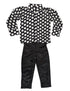 BookMyCostume Black Polka Dots Shirt with Black Shining Pant | Retro Theme Kids Fancy Dress Costume | Stylish Dress for Dance, Fancy Dress