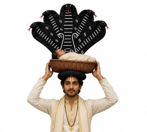 Sheshnaag Snake Headpiece & Statue – 22 Inches Idol for Fancy Dress, Cosplay, Roleplay & Temple Decor – Tribal Naga Serpent Accessory