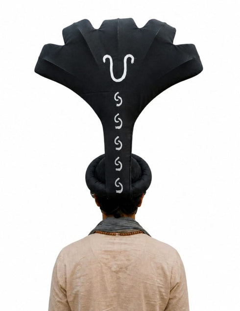 Sheshnaag Snake Headpiece & Statue – 22 Inches Idol for Fancy Dress, Cosplay, Roleplay & Temple Decor – Tribal Naga Serpent Accessory