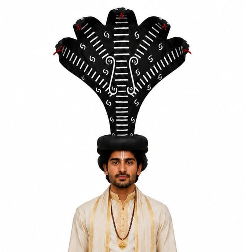 Sheshnaag Snake Headpiece & Statue – 22 Inches Idol for Fancy Dress, Cosplay, Roleplay & Temple Decor – Tribal Naga Serpent Accessory
