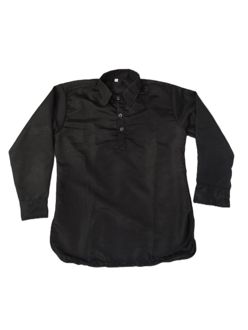 BookMyCostume Kashmiri Dress for Boys – Traditional Black Pathani Suit Set | Kashmiri Suit for Kids with Collared Kurta & Pajama | Ethnic Kashmiri Dress for Cultural Events & Fancy Dress