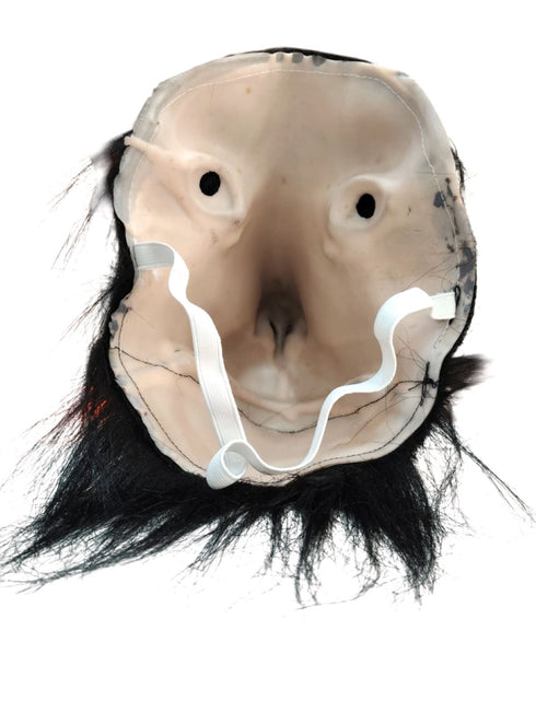 BookMyCostume Jamwant Mythological Fancy Dress Mask – Grey & Black Face Mask with Hair Outline for Ramleela Role Play | Adult Size