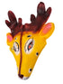 BookMyCostume Mrig (Deer) Rubber Mask – Yellow & Brown Hand-Painted Folk Mask with Antlers | Ramayana Character for Festivals, Plays & Decor