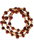 Natural Brown Rudraksh Golden Plated Rudraksha Jewellery Set with Golden Beads – Rudraksha Mala for Ramleela, Festivals & Spiritual Events | Ideal for Kids & Adults