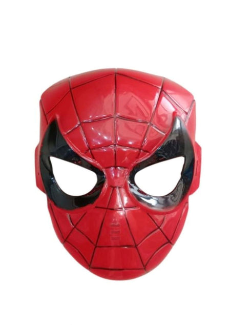 BookMyCostume Superhero Mask with Matching Red & Blue Web Gloves | Plastic Hero Mask with Fabric Gloves for Fancy Dress, Roleplay & Costume Parties for Kids