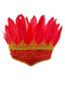 BookMyCostume Carnival Feather Headpiece – Red Feather and Sequin Crown, Costume Accessory for Kids and Adults, Party, Festival, Dance Accessory