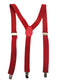 BookMyCostume Adjustable Elastic Y-Back Style Unisex Red Suspender for Adults – Fancy Dress Costume Accessory with Strong Metal Clips
