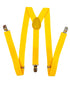 BookMyCostume Adjustable Elastic Y-Back Style Unisex Yellow Suspender for Adults – Fancy Dress Costume Accessory with Strong Metal Clips