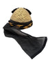 BookMyCostume Elegant Pathani Turban with Gold and Black Accents – Traditional Fancy Dress Costume Accessory for Kids & Adults