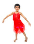 BookMyCostume Red LED Light Skirt with Matching Sequin Top for Girls (4–7 Years) – Multicolor Light-Up Tutu Dress Set with Built-in Battery | Fancy Dress & Dance Costume