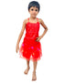 BookMyCostume Red LED Light Skirt with Matching Sequin Top for Girls (4–7 Years) – Multicolor Light-Up Tutu Dress Set with Built-in Battery | Fancy Dress & Dance Costume