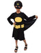 BookMyCostume Black Bat Costume for Girls with Attached Cape & Eye Mask | Superhero Costume for Girls | Fancy Dress Outfit For Girls