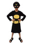 BookMyCostume Black Bat Costume for Girls with Attached Cape & Eye Mask | Superhero Costume for Girls | Fancy Dress Outfit For Girls