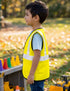Yellow Reflective Safety Jacket for Kids | Labor Day Dress Costume | Worker Uniform Vest | Bike Safety Jacket | School Fancy Dress Costume