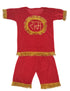 BookMyCostume Vanar Sena Costume for Kids – Red Top & Shorts with Hanuman Face Mask & Tail | Hanuman Getup for Kids Fancy Dress Outfit for Annual Functions & Mythological Themes