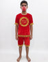 Vanar Sena Costume for Kids – Red Top & Shorts with Hanuman Face Mask & Tail | Hanuman Getup for Kids Fancy Dress Outfit for Annual Functions & Mythological Themes