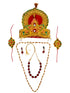 BookMyCostume Royal King & Mythological Character Accessory Set for Kids – Crown & Jewellery set Combo | Ideal for Ramleela, Fancy Dress & Cultural Events | Kids
