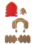 Ravan Crown with Detachable Face Extension 10 Head Set – Plywood Ramleela Mukut Costume for Dussehra & Fancy Dress Accessory For Adults