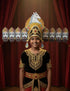 Ravan Crown with Detachable Face Extension 10 Head Set – Plywood Ramleela Mukut Costume for Dussehra & Fancy Dress Accessory For Adults