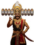 Ravan Crown with Detachable Face Extension 10 Head Set – Plywood Ramleela Mukut Costume for Dussehra & Fancy Dress Accessory For Adults