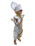 BookMyCostume Mahabharat Warrior Costume for Kids – Arjun / Bhishma Pitamah Look with Silver Chest Armor & Accessory Set | Indian Mythological Fancy Dress for School & Cultural Events