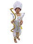 BookMyCostume Mahabharat Warrior Costume for Kids – Arjun / Bhishma Pitamah Look with Silver Chest Armor & Accessory Set | Indian Mythological Fancy Dress for School & Cultural Events