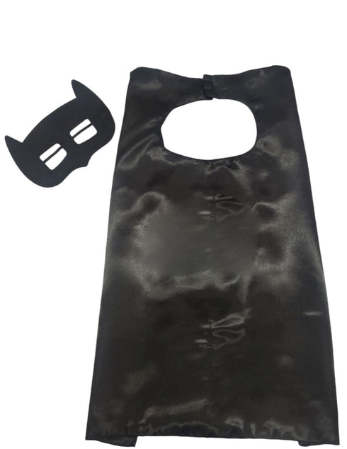 Black Bat Cape and Masks Set for Kids - Superhero Dress Up Costumes for Boys and Girls | Perfect for Dress Up, Cosplay, Halloween & Parties | 3-10 Years