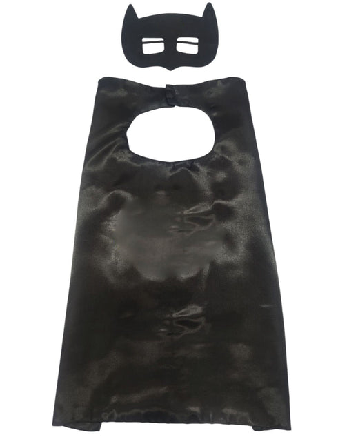 BookMyCostume Black Bat Cape and Masks Set for Kids - Superhero Dress Up Costumes for Boys and Girls | Perfect for Dress Up, Cosplay, Halloween & Parties | 3-10 Years