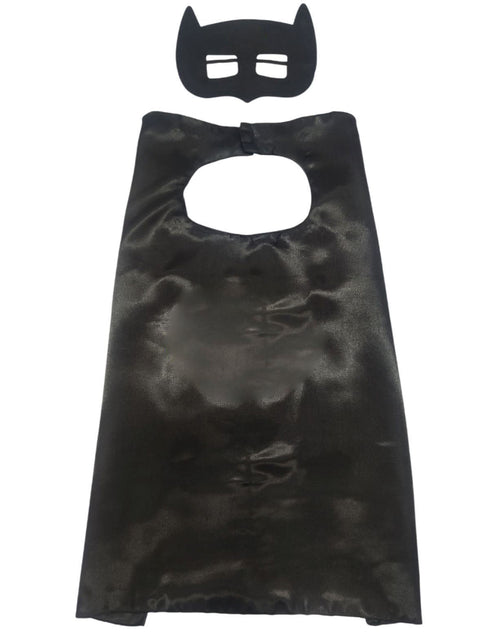 Black Bat Cape and Masks Set for Kids - Superhero Dress Up Costumes for Boys and Girls | Perfect for Dress Up, Cosplay, Halloween & Parties | 3-10 Years